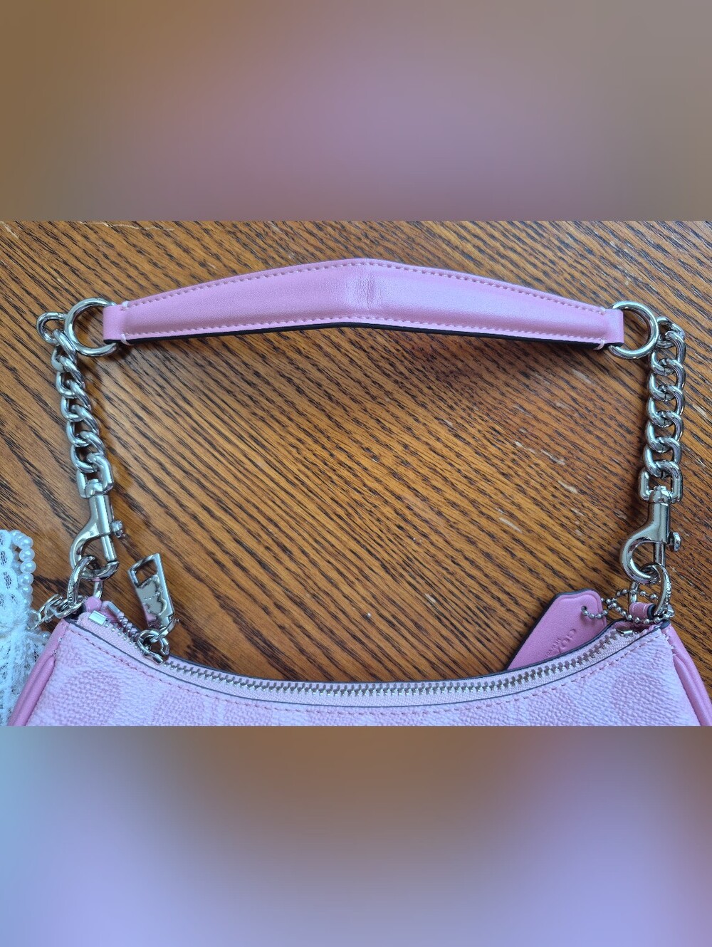 Coach Dusty Pink Teri Shoulder Bag - Picture 8 of 10